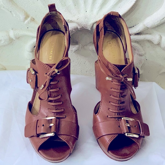 Coach Sofia Platform Sandal in Caramel Matte - Picture 5 of 13